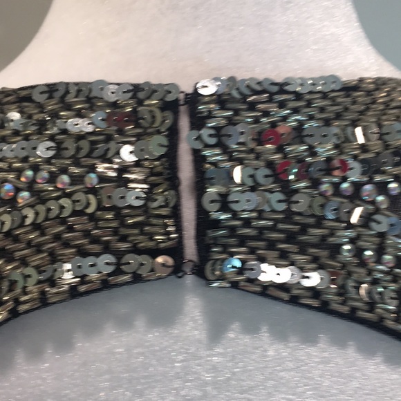 Jovani Silver Embellished And Black Pleated Dress - Picture 8 of 14